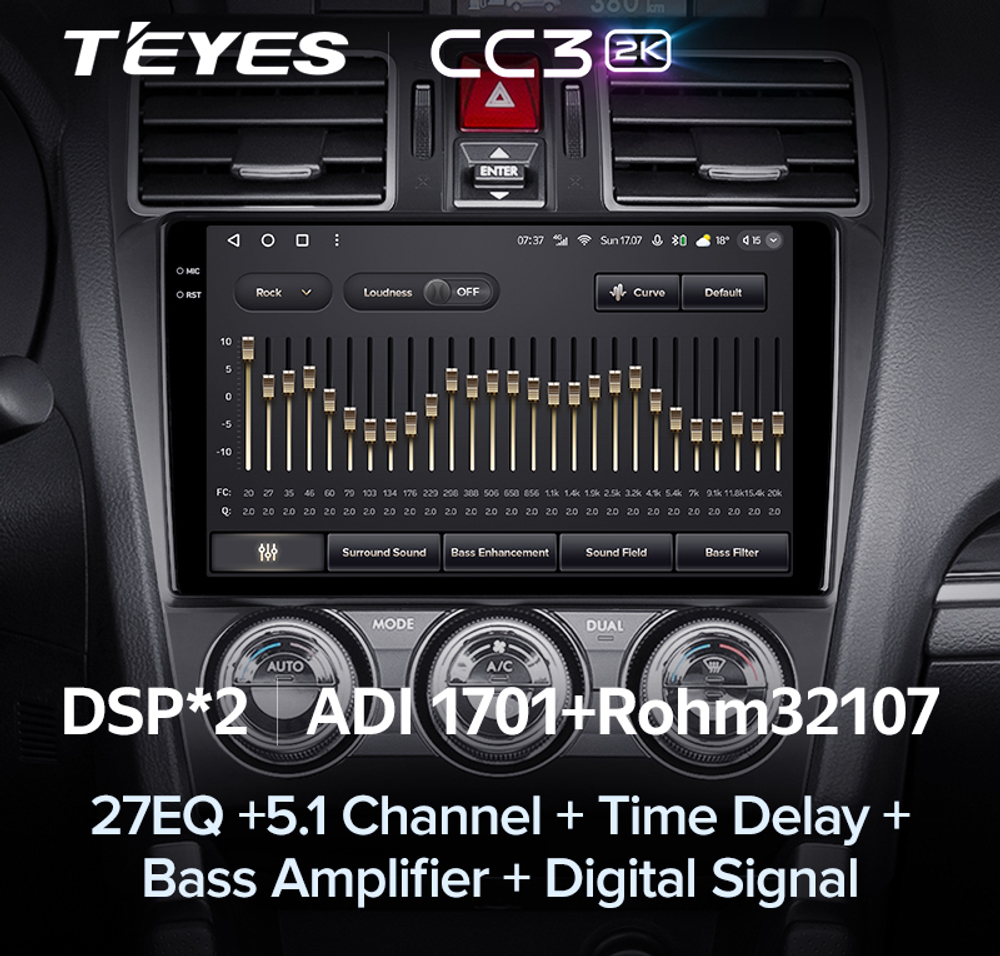 Teyes CC3 2K 9"для Subaru Forester XV, Impreza 2016-2018