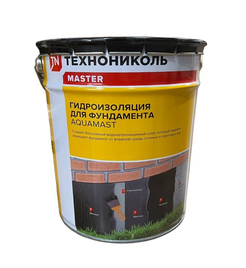 МАСТИКА БИТУМНАЯ АКВАМАСТ ВЕДРО 18КГ