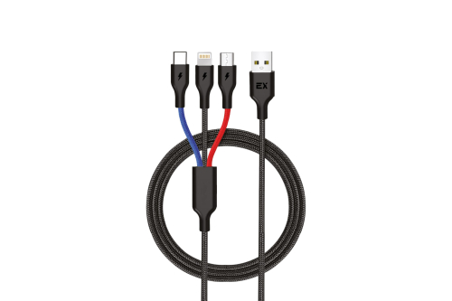 шнур Exployd EX-K-788 USB x microUSB/8Pin/Type 1m