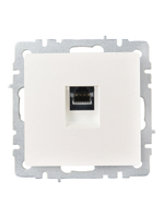 BRITE Розетка компьютерная RJ45 кат.6 РК11-БрЖ жемчуг IEK