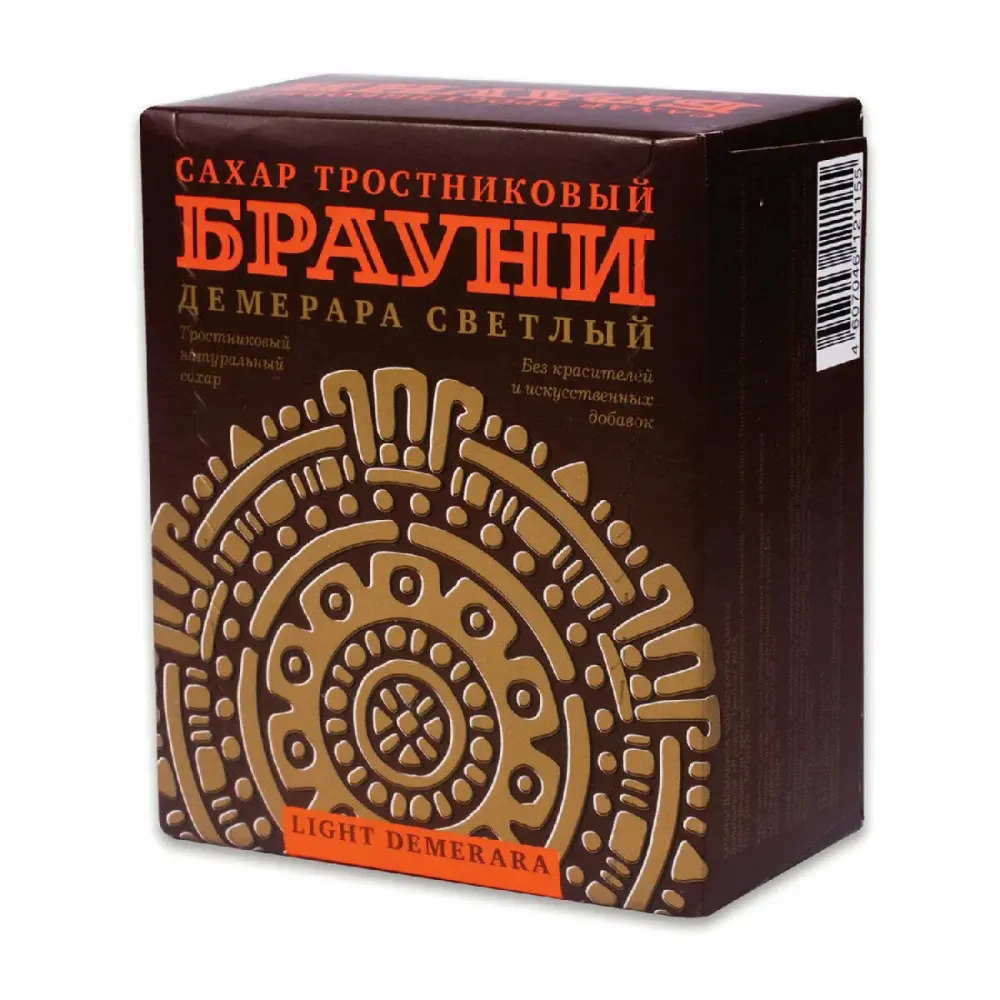 Сахар кусковой Брауни Light Demerara тростниковый 0,5кг
