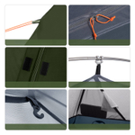 Палатка Naturehike Cycling (Spider) Si 1-местная, алюминиевый каркас, сверхлегкая, Forest Green, артикул NH18A095-D-DFGR, цвет Зеленый