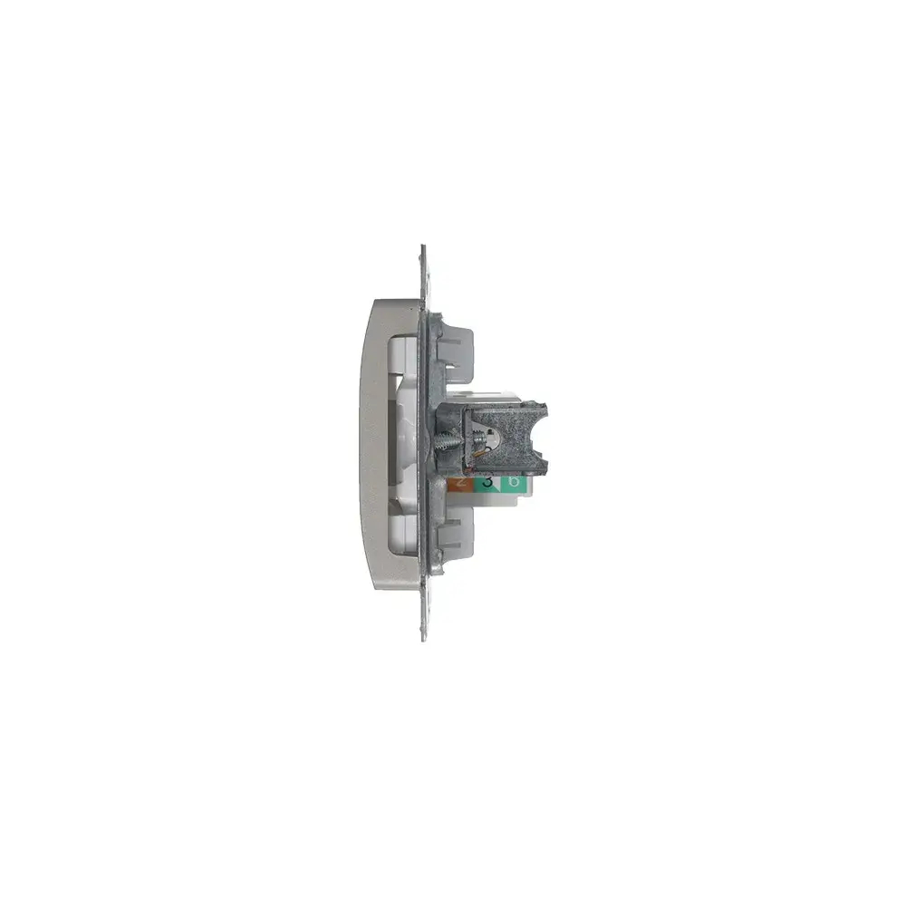 GLOSSA РОЗЕТКА компьютерная RJ45 кат. 5e, механизм, ПЛАТИНА