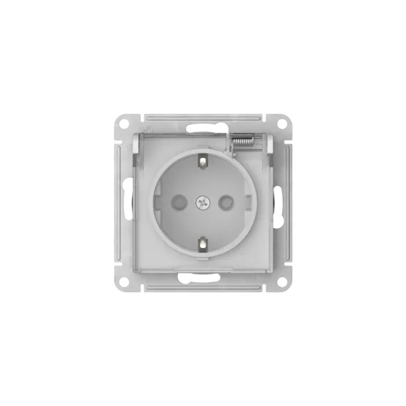 Розетка с крышкой Systeme Electric AtlasDesign Aqua Белый, самозажимные клеммы ATN440146S