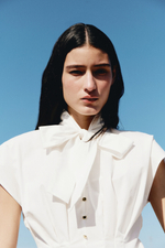 Блузка с бантом и пеплумом - H&M