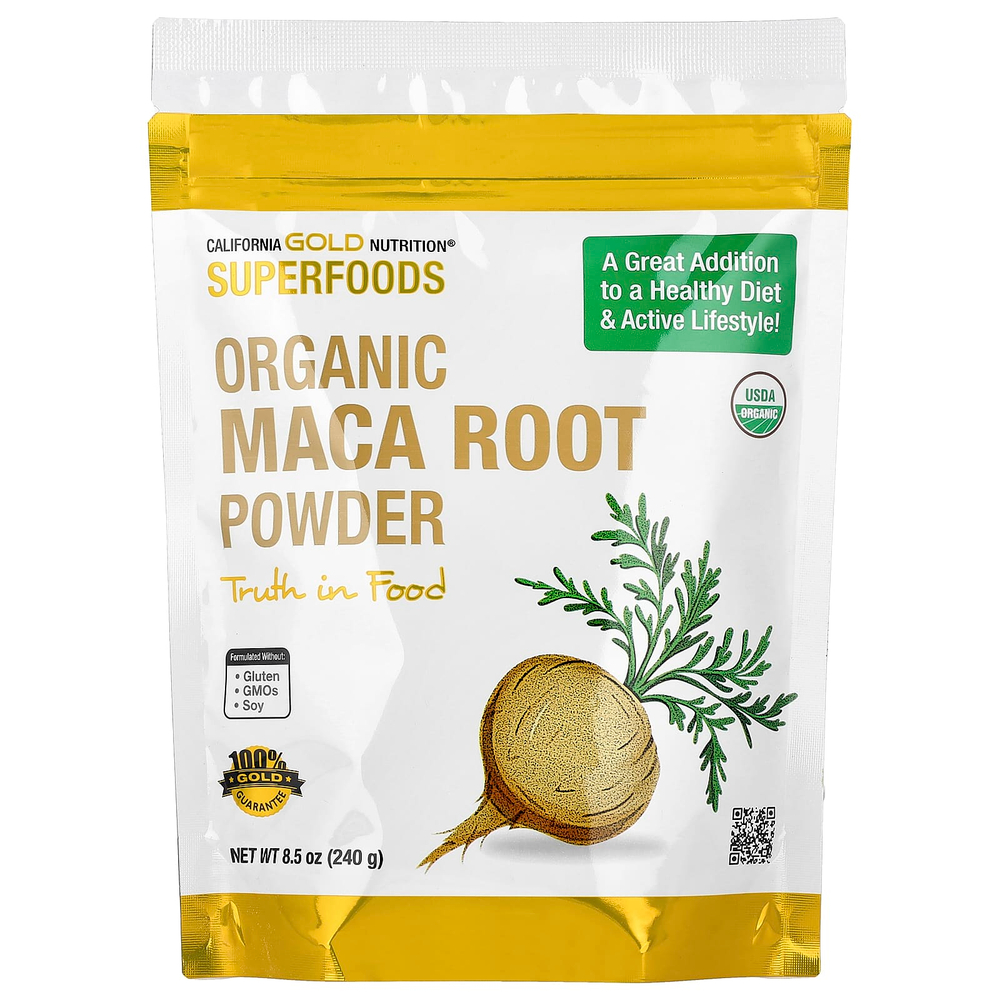 California Gold Nutrition, Superfoods, порошок из корня сертифицированной органической перуанской маки, 240 г (8,5 унции)