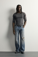 ДЖИНСЫ BOOTCUT С НИЗКОЙ ПОСАДКОЙ И РАЗРЕЗАМИ — ZARA