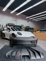 Карбоновая переделка заднего бампера в стиле 992.2 GT3 2025+ рестайлинг для PORSCHE 911 992.1 CARRERA 2019+