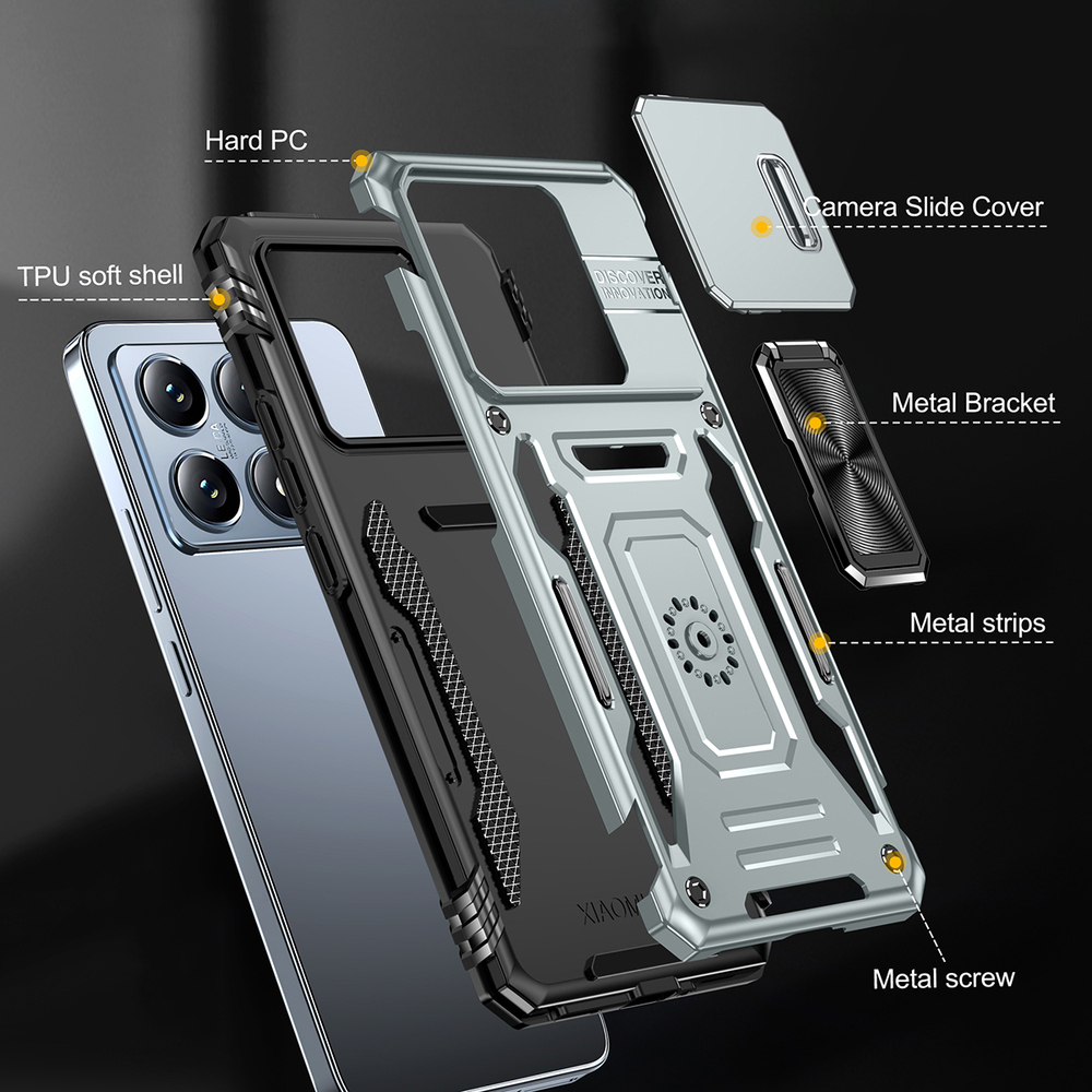 Чехол Safe Case с кольцом и защитой камеры для Xiaomi 14T Pro