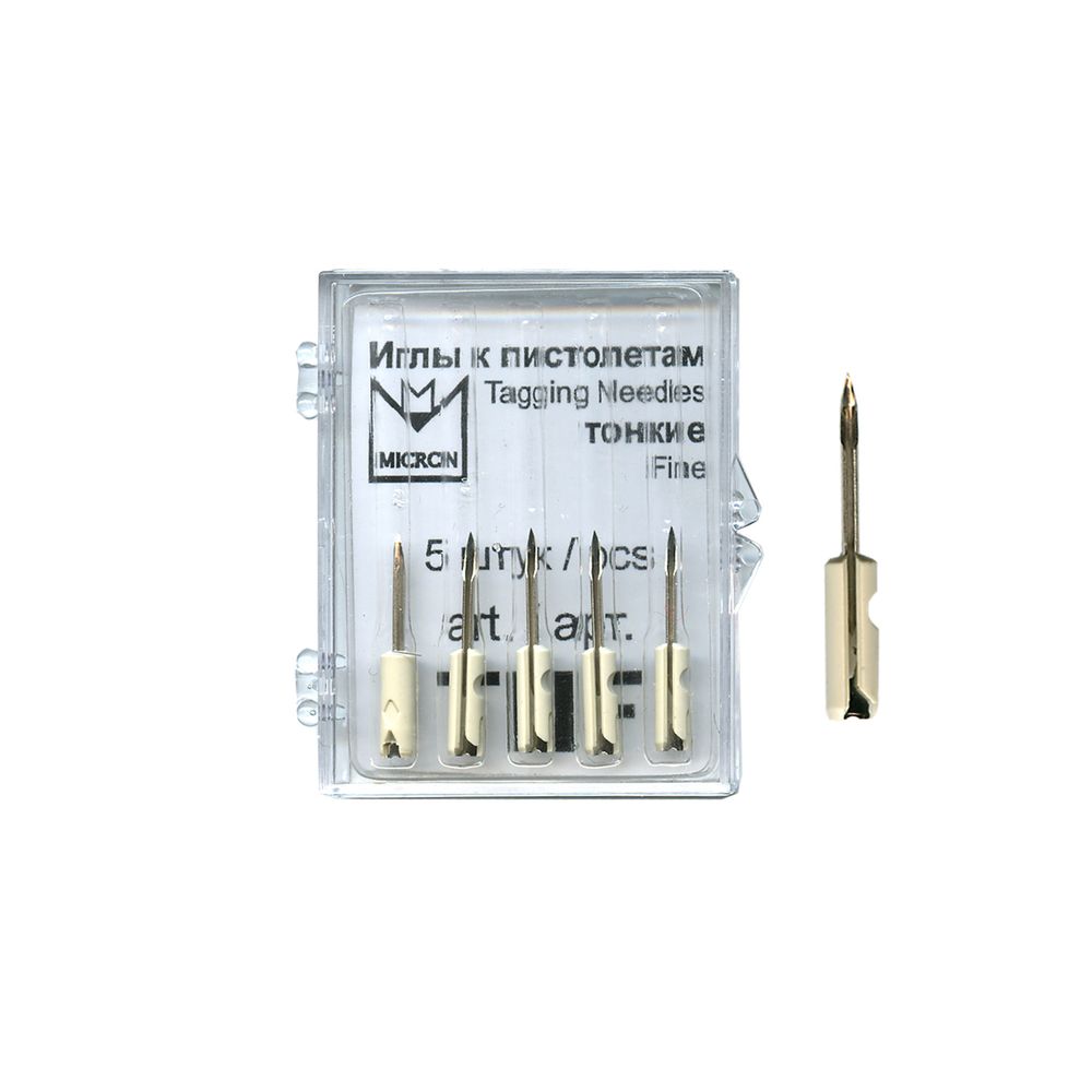 Иглы для этикет-пистолета TNF Micron, 5 шт, никель, Micron TNF Иглы для этикет-пистолета TNF Micron, 5 шт, никель, Micron TNF