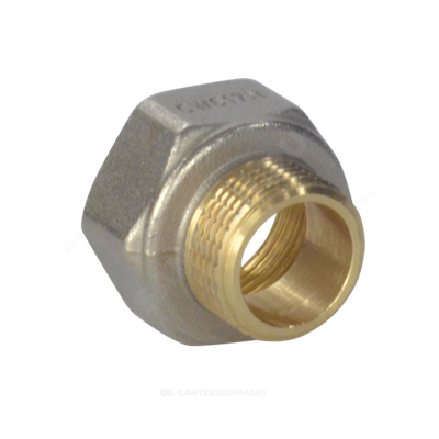Переход латунь никель реборда Ду 50х32 (2"х1 1/4") ВР/НР 9021 ГОСТ 32585-2013 Aquasfera 9021-12