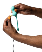 Бирюзовые виброшарики для G-точки c пультом ДУ Romp Cello Vibrating Egg RP261SG8