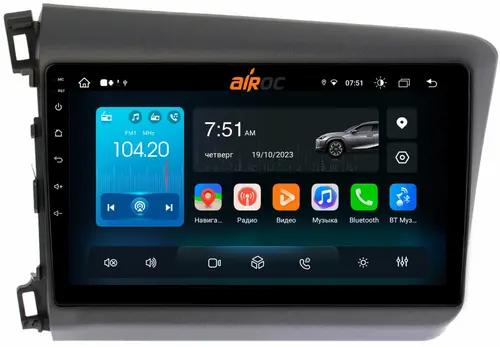 Магнитола для Honda Civic 9 2012 (седан) - Airok RX-1921 Android 13, Быстрая, SIM-слот