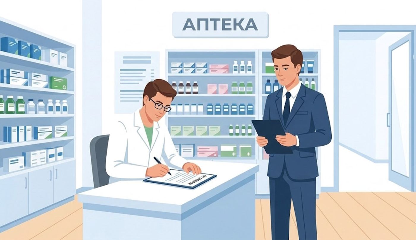 Действия при проверке аптеки