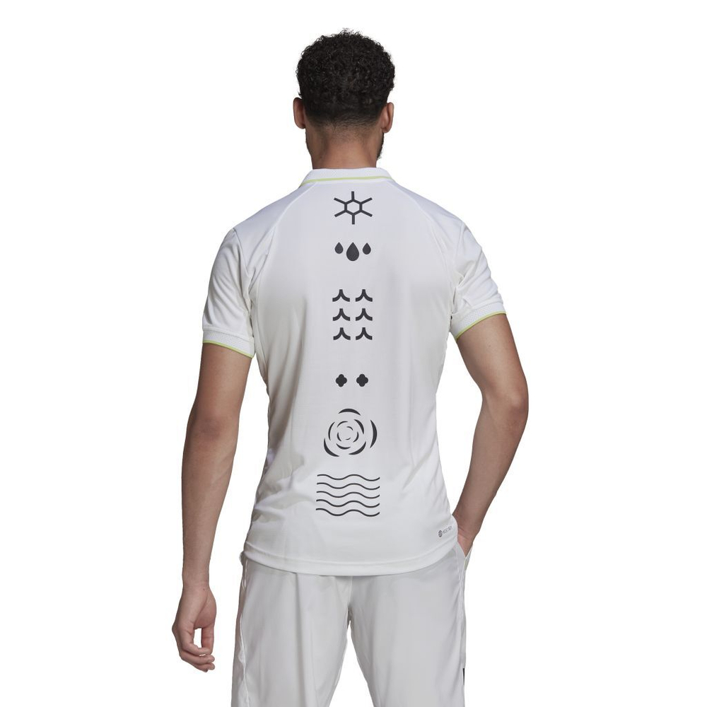 Мужское теннисное поло Adidas Paris Heat.Rdy Tennis Freelift Polo M - белый