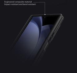 Чехол черный с MagSafe для смартфона Samsung Galaxy Z Fold 8 Ultra, серия CamShield Prop Magnetic (версия с прозрачной крышкой объектива) от Nillkin