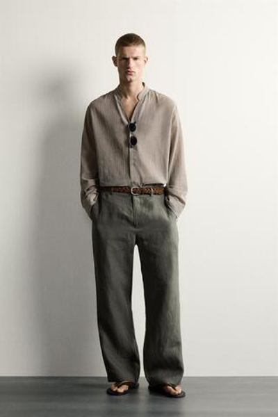 РУБАШКА СВОБОДНОГО КРОЯ JACQUARD — ZARA