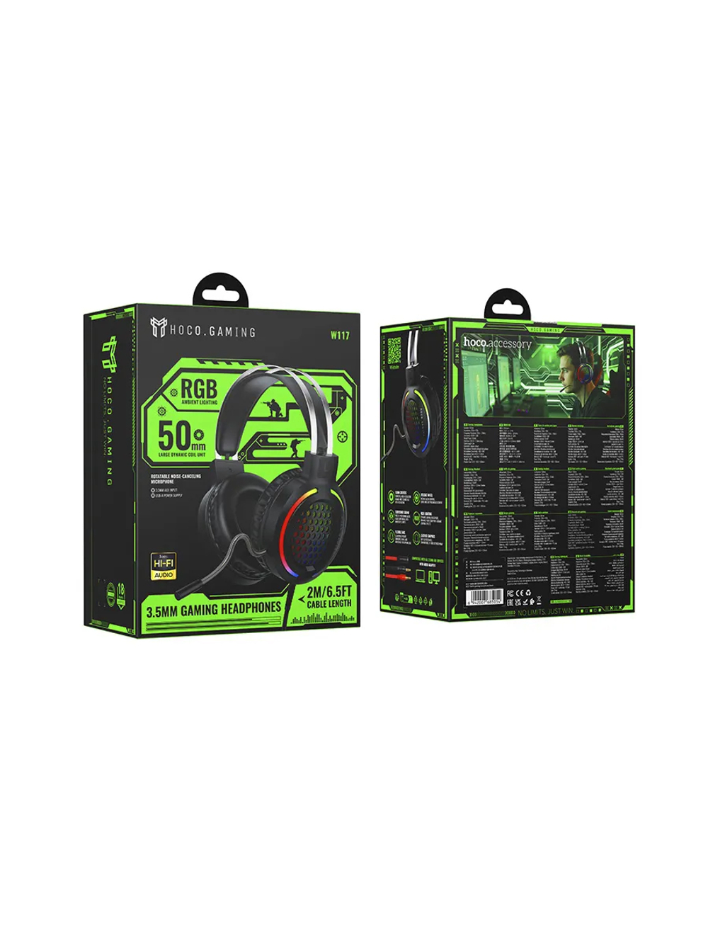 Игровые проводные наушники с микрофоном W117
