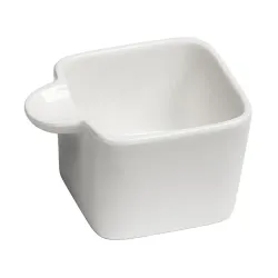 Соусник 70 мл 7,5*6 см h4,5 см Mini Mix прямоуг. с ручкой белый фарфор P.L. Proff Cuisine [6]