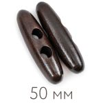 Пуговицы дерево 2 прокола 80L=50 мм, 24 шт, №304 т.коричневый, Blitz DRN 0120