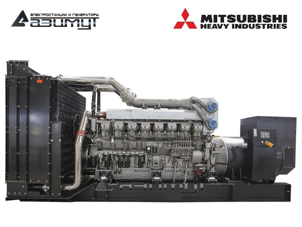 Дизельный генератор Азимут АД-1500С-Т400-2РМ8 Mitsubishi c автозапуском Дизельный генератор Азимут АД-1500С-Т400-2РМ8 Mitsubishi c автозапуском