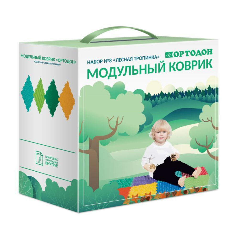 Массажный коврик - Ортодон - «Лесная тропинка» набор (8 пазлов)
