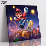 Картина для интерьера Марио / Mario на холсте, Nintendo, холст с печатью на подрамнике, картина на стену, Постер Плакат
