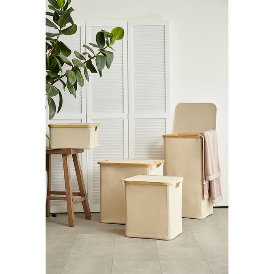 Корзина для белья neat mid, 40x33x43 см, молочная