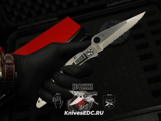 Складной нож Spyderco Police C07S c клинком из стали VG-10, рукоять Stainless Steel (разборный)