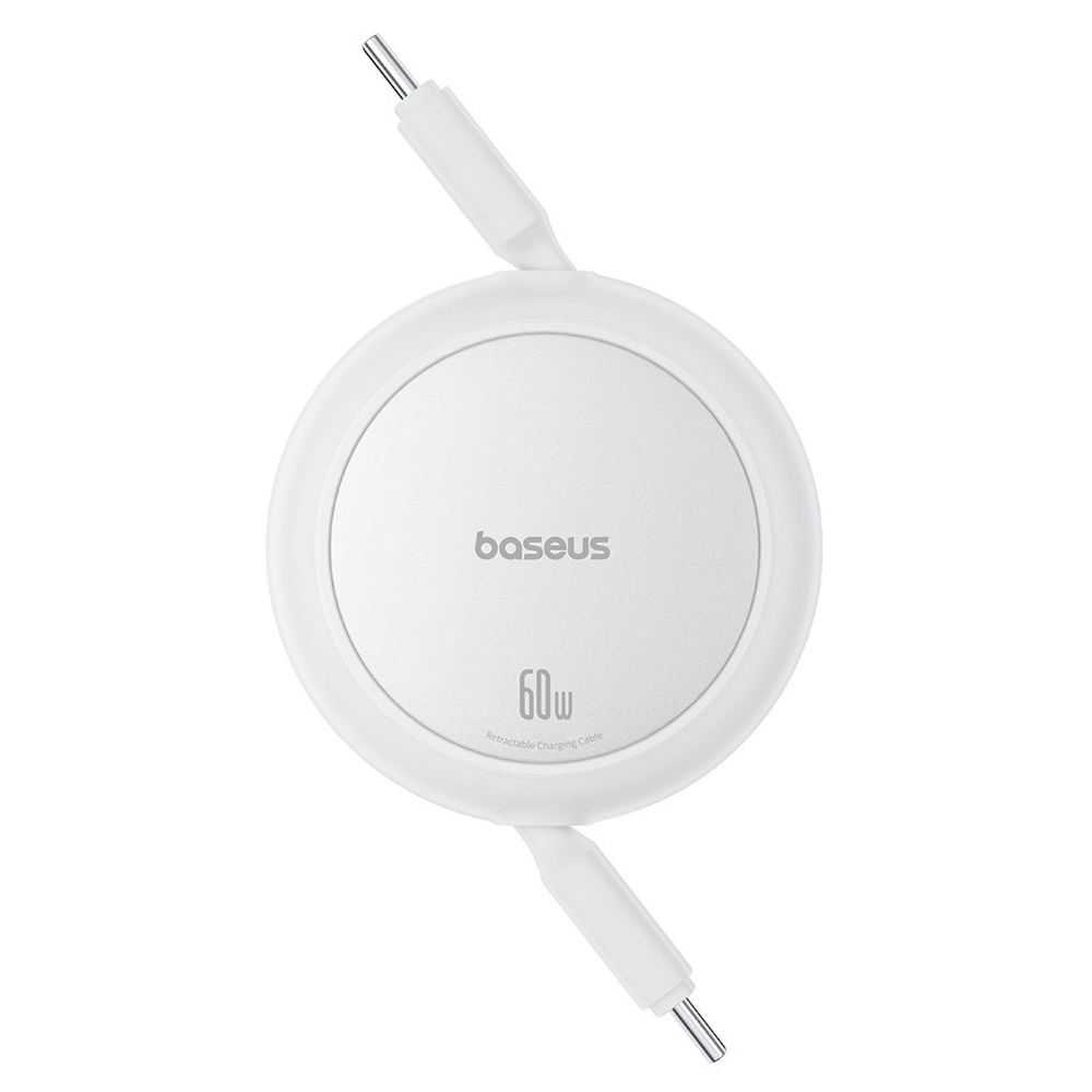 USB-C Кабель Baseus Free2Pull Mini Charging+Data 60W 1m - Moon White