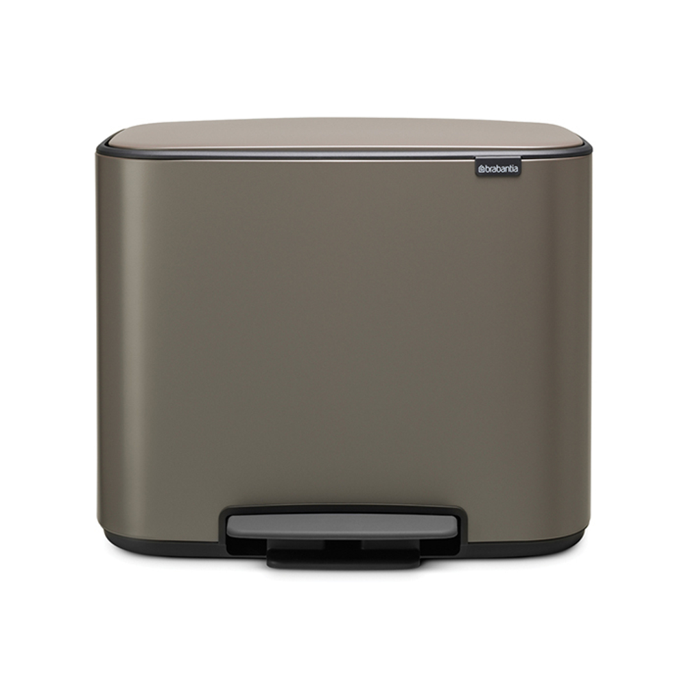 Мусорный бак Bo Pedal Bin 11+23л Brabantia Платиновый