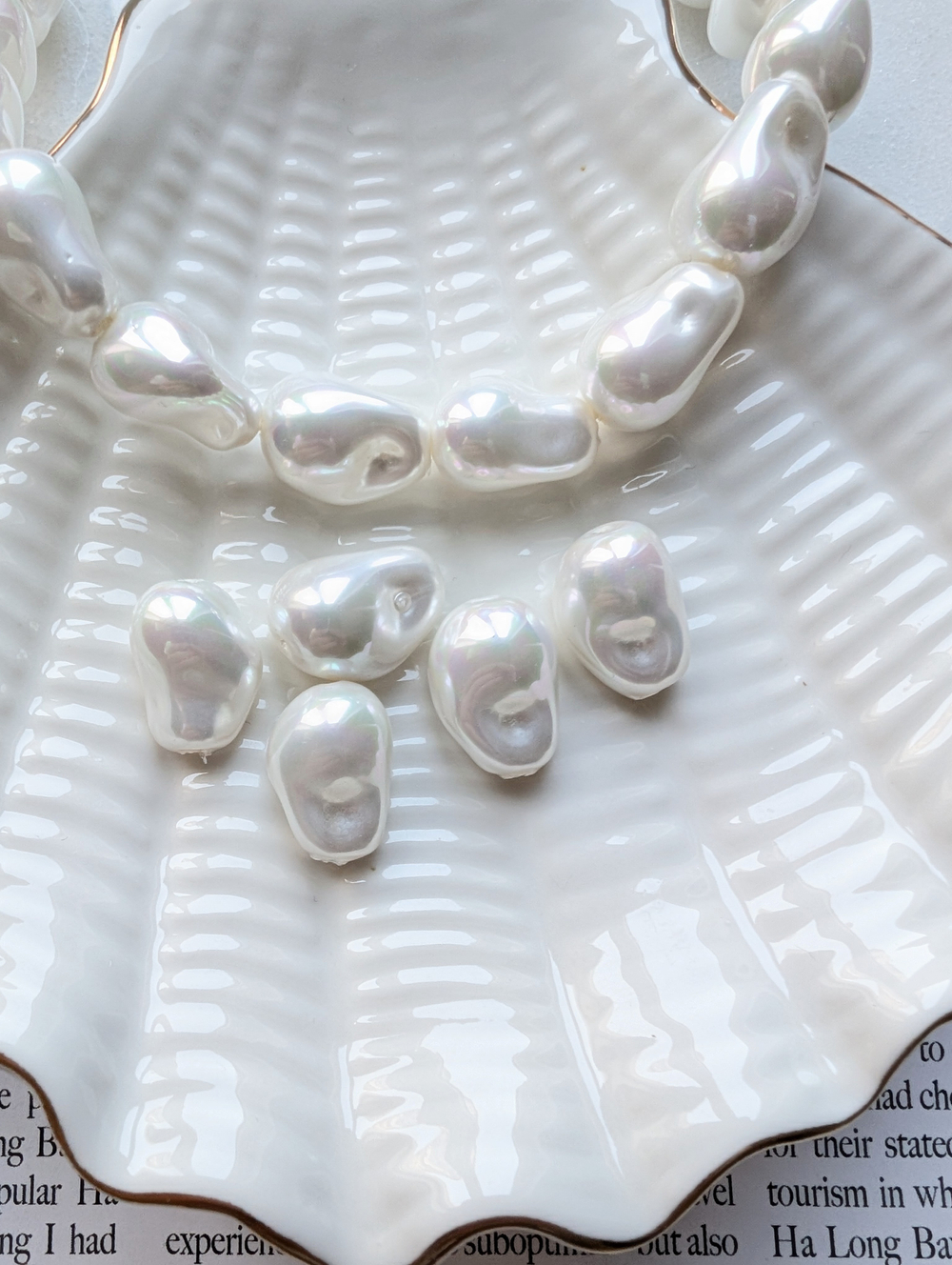 Жемчуг Майорка барочный 10*15мм, 1шт