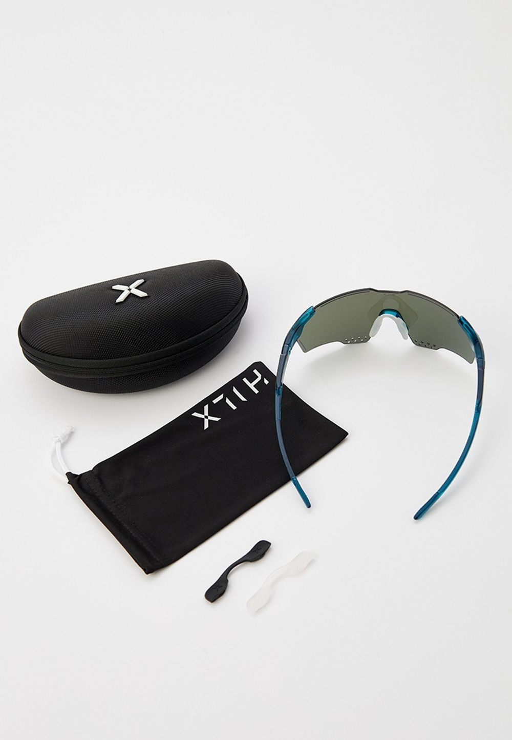 Спортивные очки HILX Gladiator (L) / Shiny Crystal Dark Green / Blue Mirror Lens