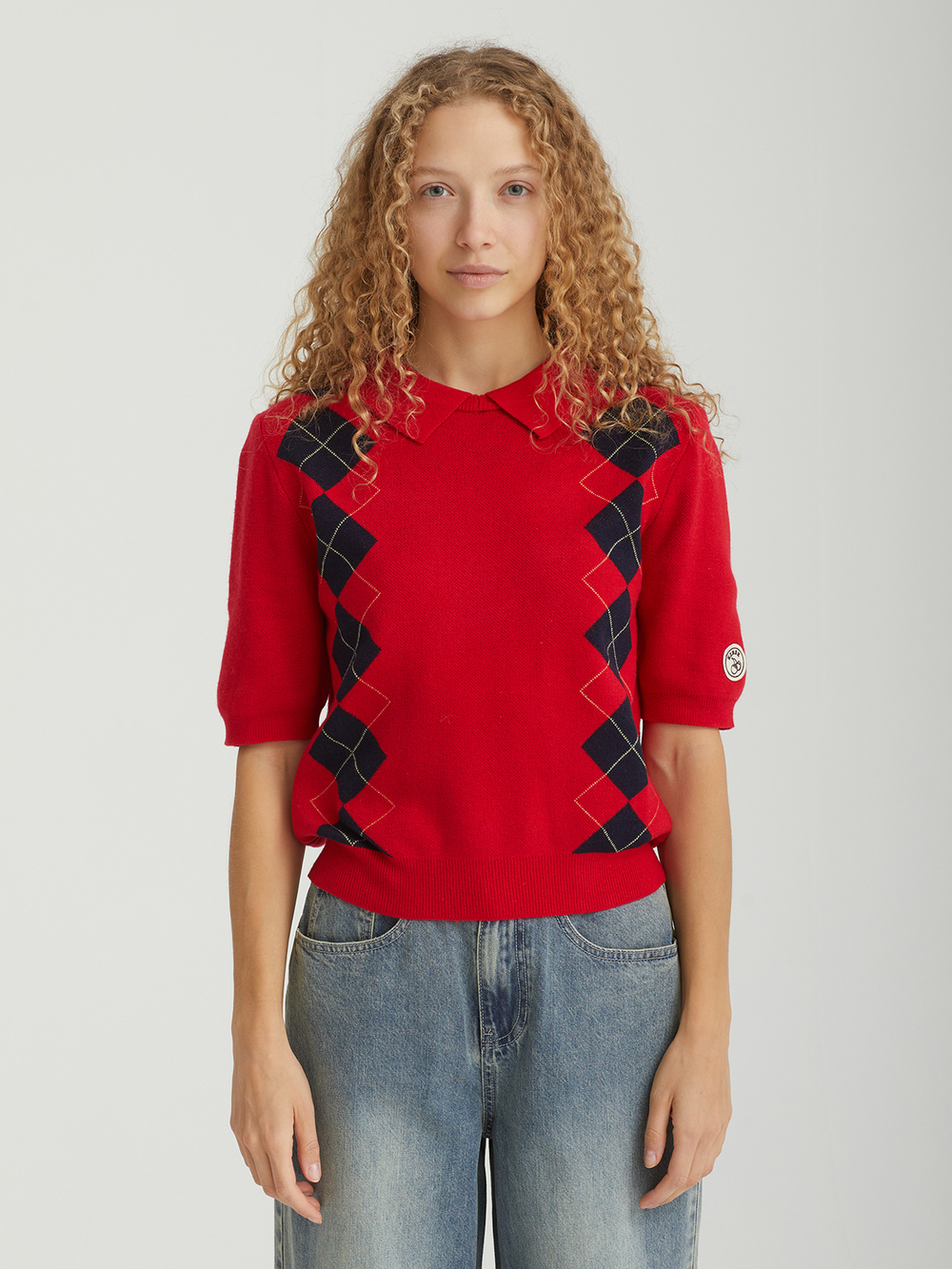 Женская Рубашка Argyle Pattern