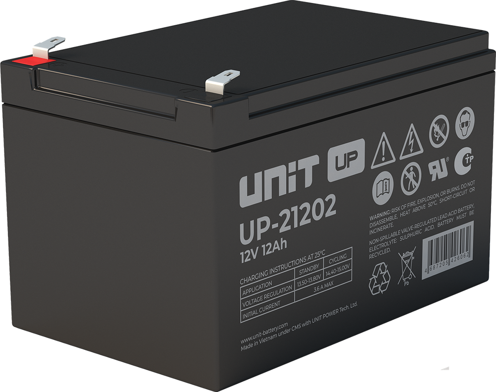 Аккумулятор UNIT UP-21202 - AGM ( 12В / 12Ач )