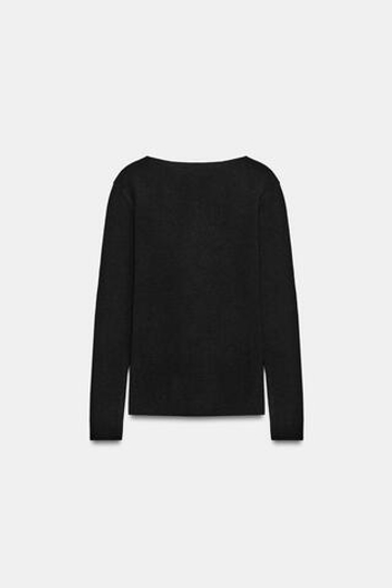 ZARA КАРДИГАН ИЗ ШЕРСТИ НА ПУГОВИЦАХ, ЧЕРНЫЙ