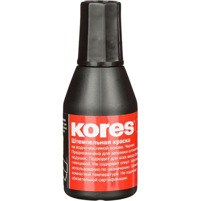 Краска штемпельная 27мл KORES KS3795 черная