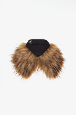 ZARA X JOHN GALLIANO ВОРОТНИК ИЗ ИСКУССТВЕННОГО МЕХА, СВЕТЛО-КОРИЧНЕВЫЙ
