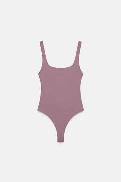 БОДИ С КВАДРАТНЫМ ВЫРЕЗОМ И ЭЛАСТАНОМ - ZARA
