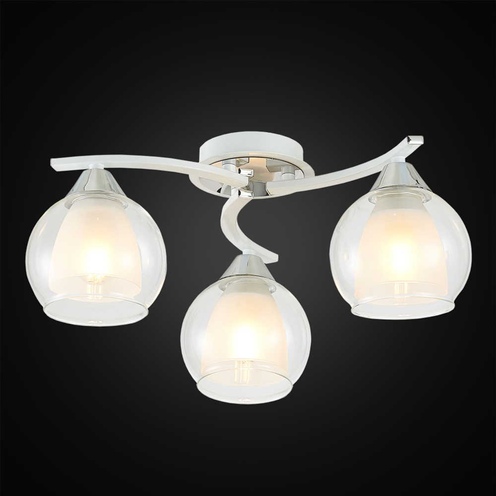 Citilux Кристи CL152130 Люстра потолочная Белая Хром