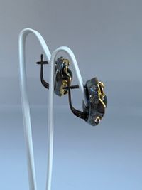 Серьги синяя галактика