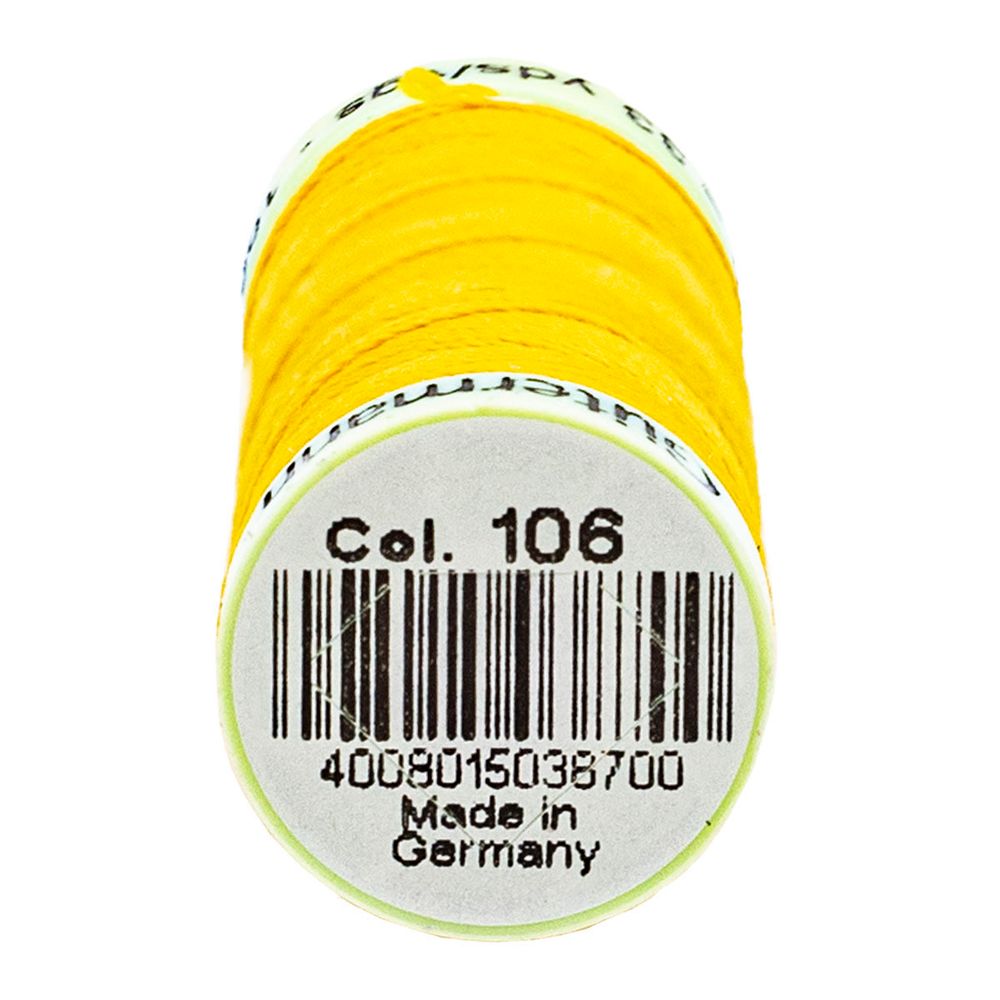 Нитки отделочные Gutermann Top Stitch 30 (30 метров), 5 кат. | 106 т.желтый