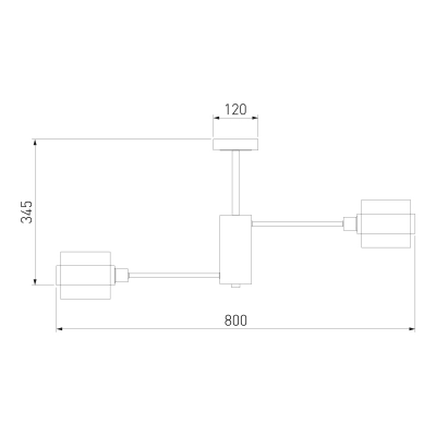 Потолочная люстра в стиле лофт 70127/8 черный, E14х8