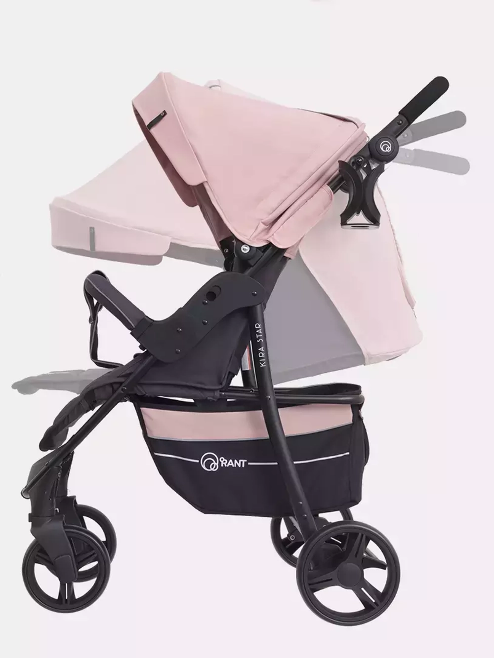 Коляска детская "KIRA STAR" RA055 Cloud Pink