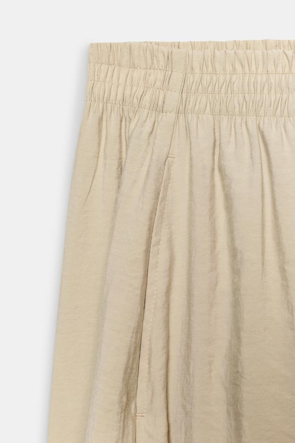 ZARA ОБЪЕМНЫЕ БРЮКИ-ШАРОВАРЫ, КАМЕННО-СЕРЫЙ