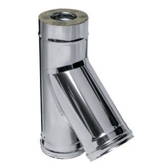 Сэндвич-тройник 135° (430/0,5мм) Ф150х210 нерж (Ferrum)