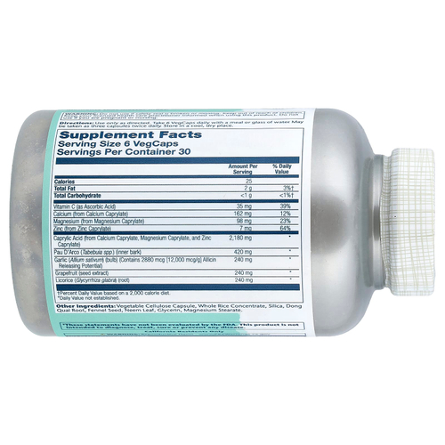 Solaray, Yeast-Cleanse, 180 растительных капсул