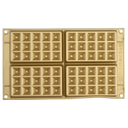 Форма для приготовления вафель waffel classic силиконовая золотая