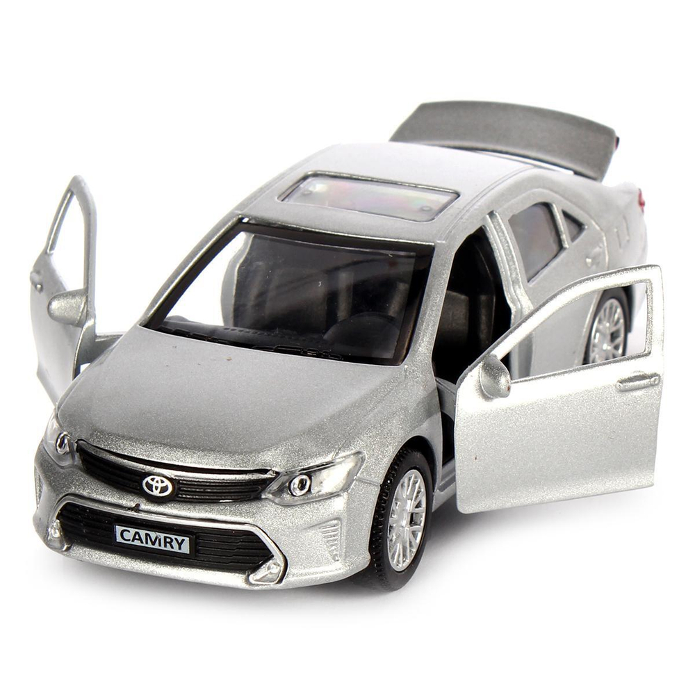 Модель ин. мет. "Toyota Camry" 12см. двери, багаж, серебристый ,коробка CAMRY-12-SR (Технопарк)