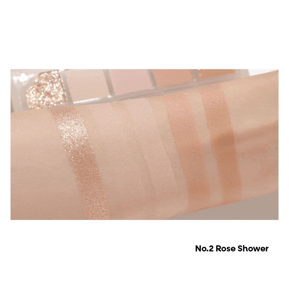 Палетка теней UNLEASHIA Mood Shower Face Palette, 4 г -  NO.2 Rose Shower